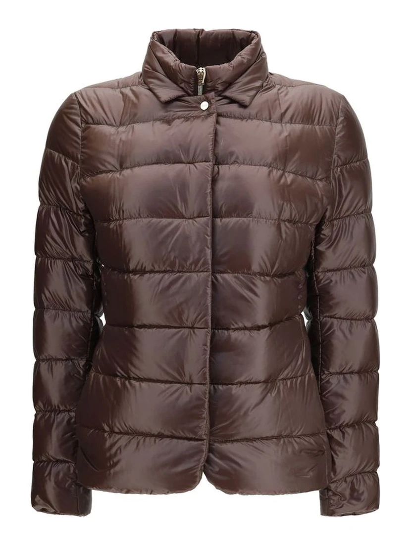 Brown Goose Down Full-Length Jacket