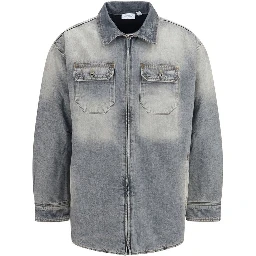 Gray Cotton Denim Jacket
