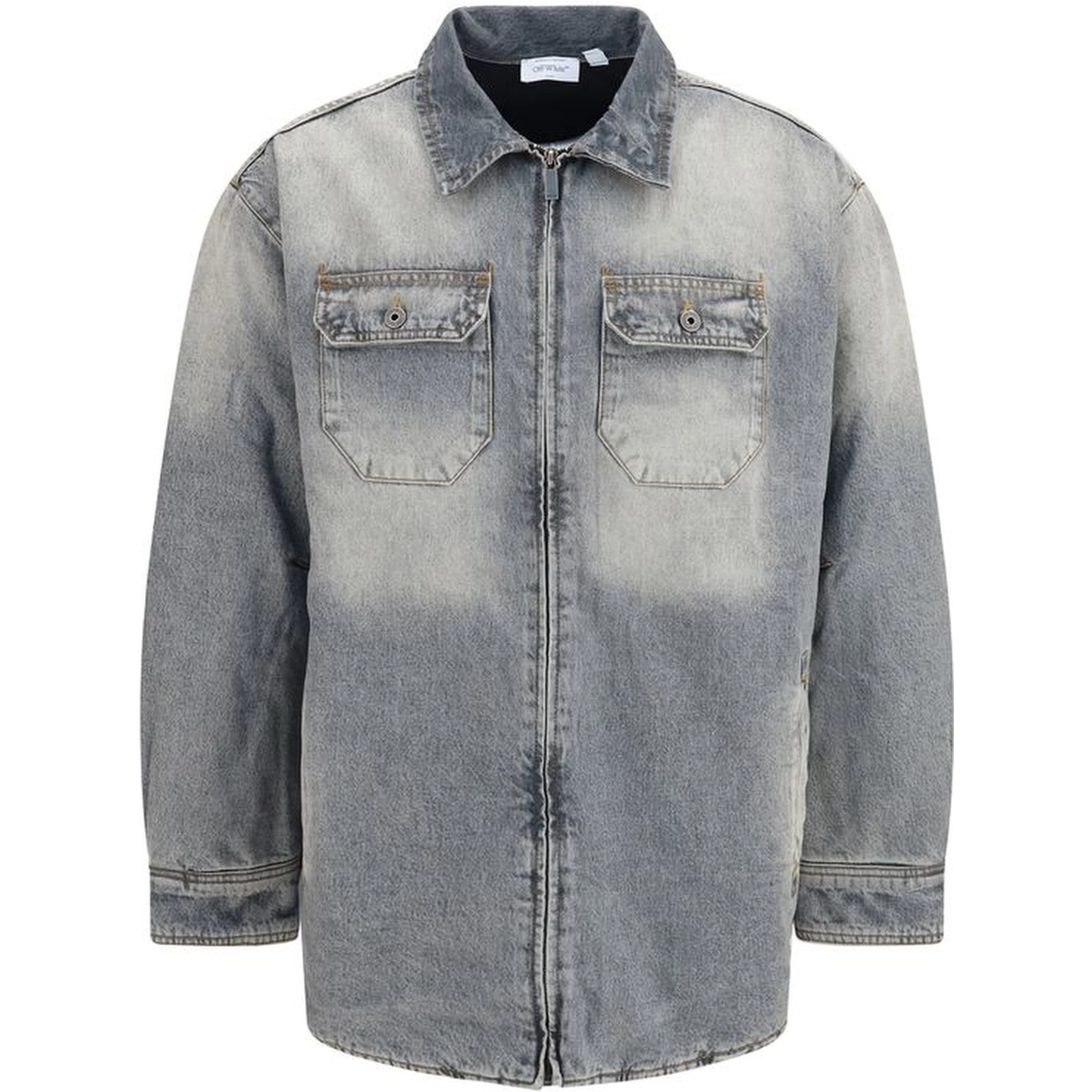 Gray Cotton Denim Jacket