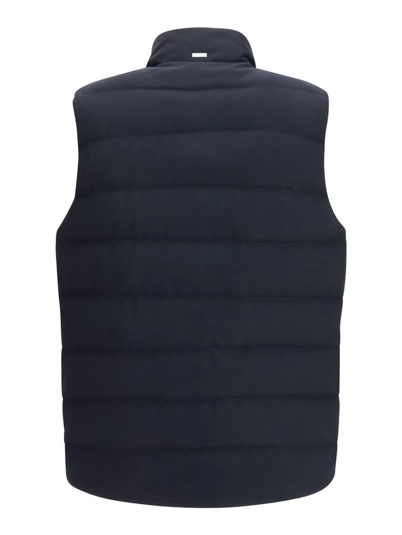 Blue Wool Oves Aries Sleeveless Jacket