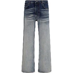 Gray Cotton Slim Fit Jeans