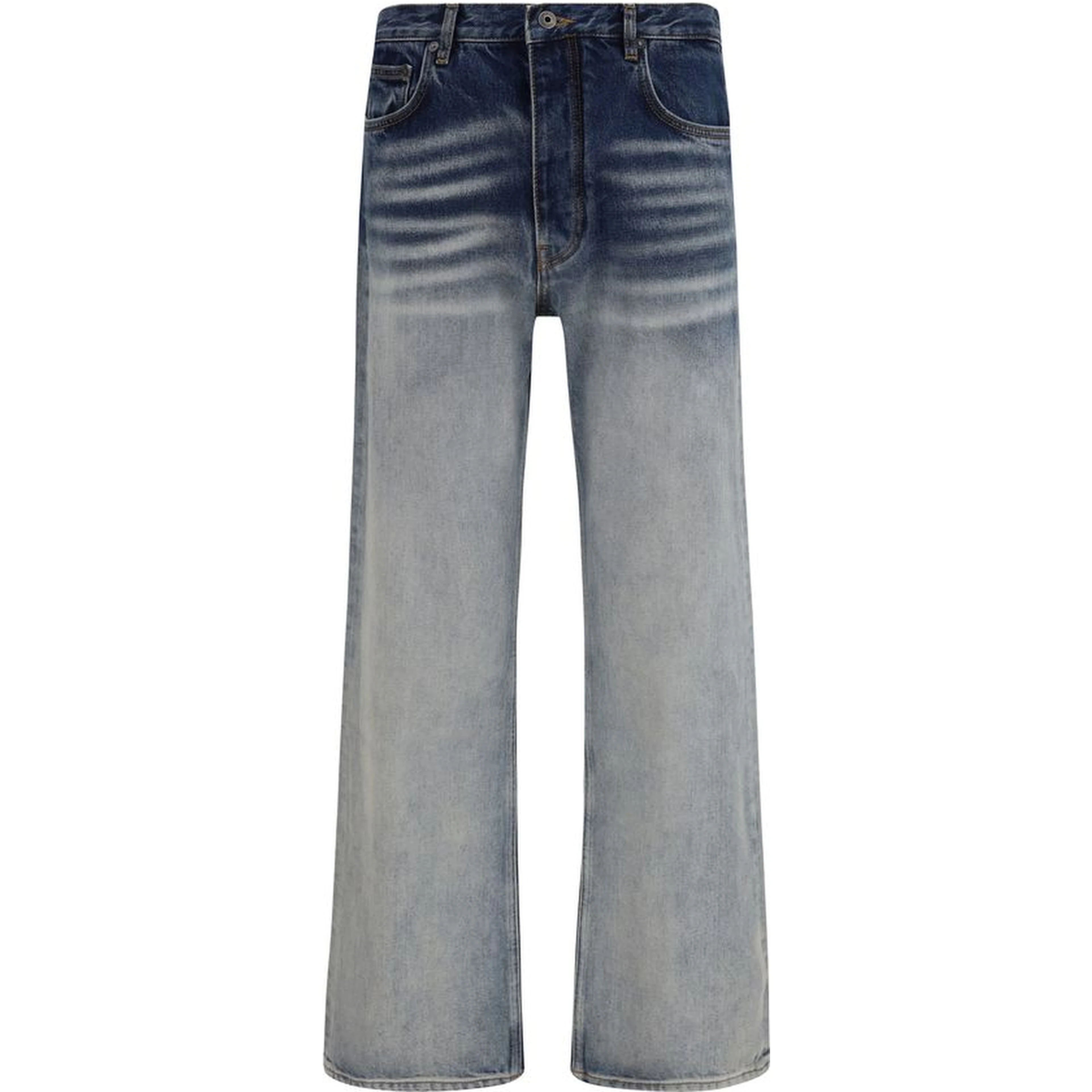 Gray Cotton Slim Fit Jeans