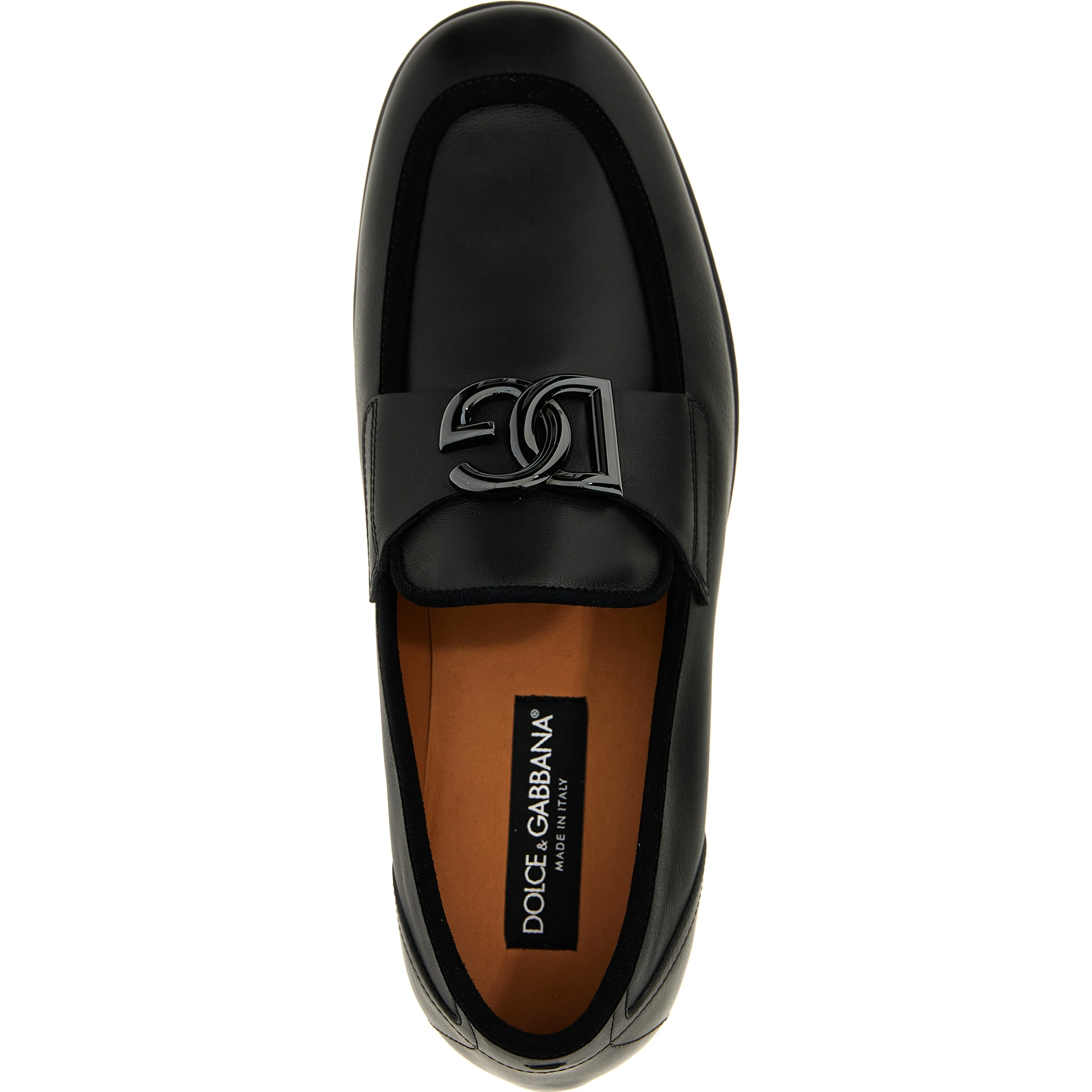 Black Calfskin Slip-On Loafers