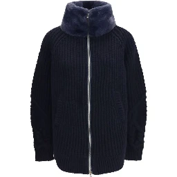 Blue Wool Oves Aries Full-Length Jacket