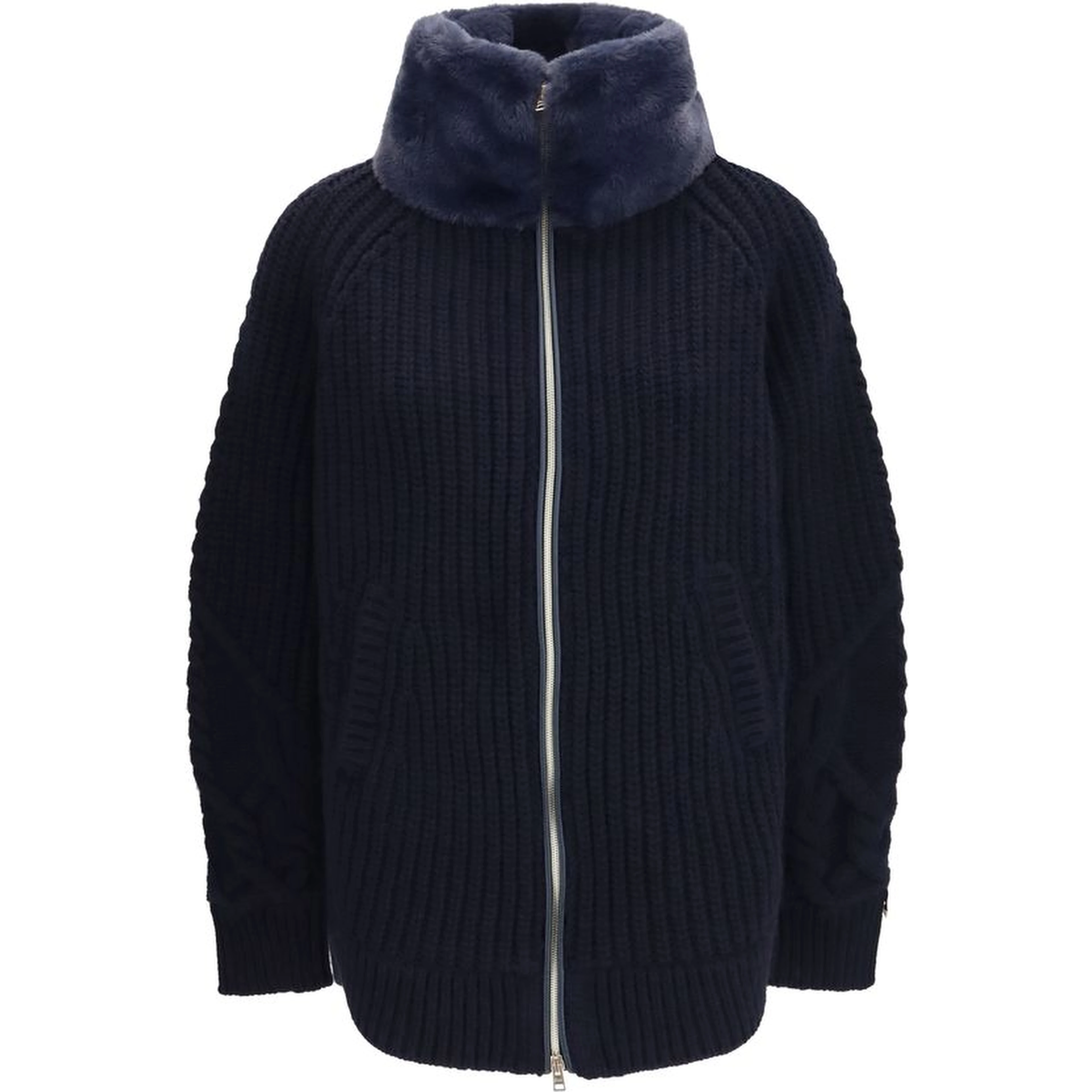 Blue Wool Oves Aries Full-Length Jacket