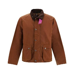 Brown Cotton Full-Length Jacket