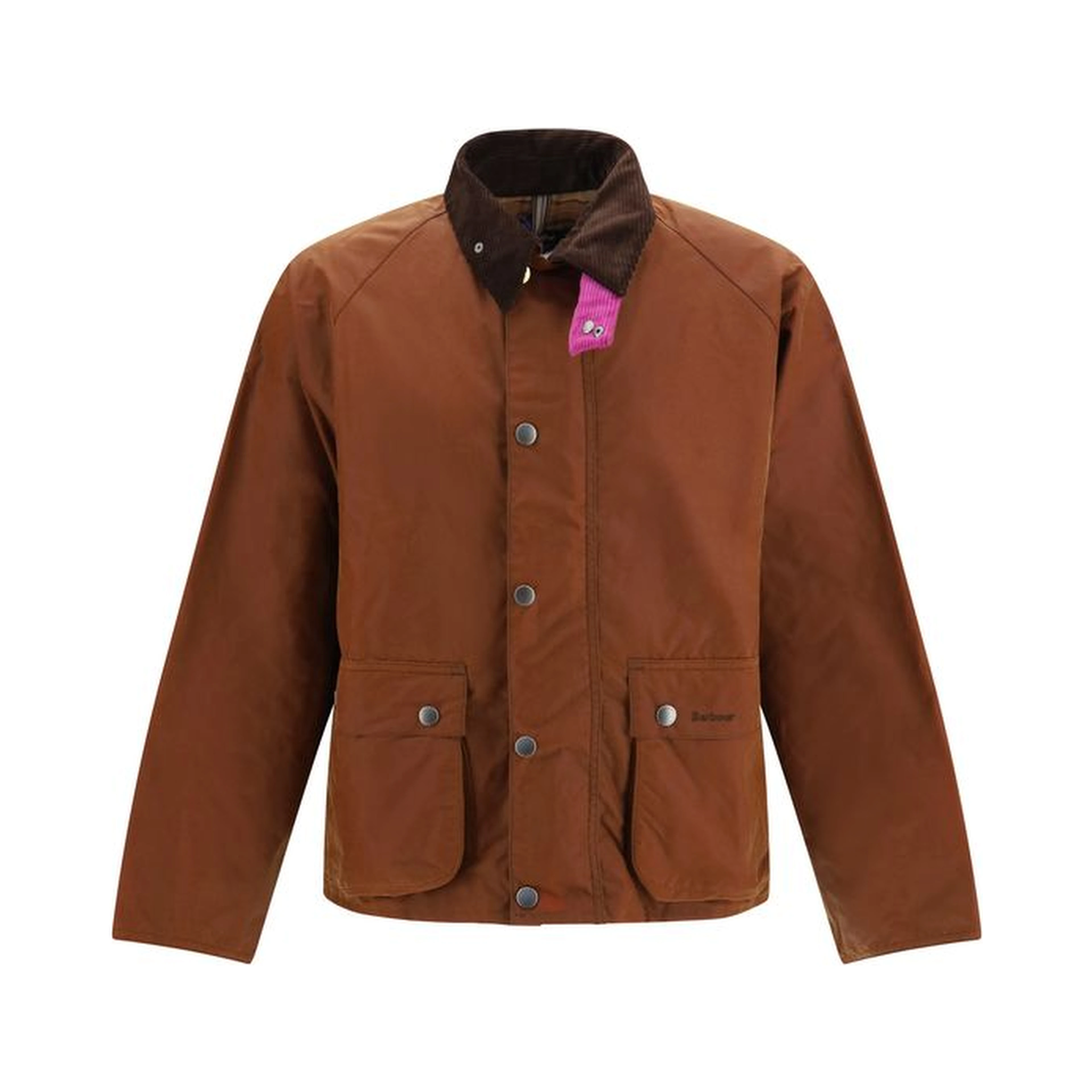 Brown Cotton Full-Length Jacket