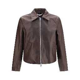Brown Calf Leather Bos Taurus Leather Jacket