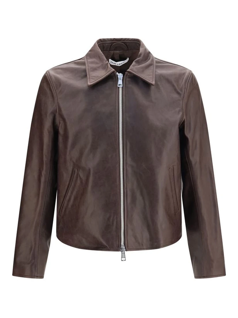 Brown Calf Leather Bos Taurus Leather Jacket
