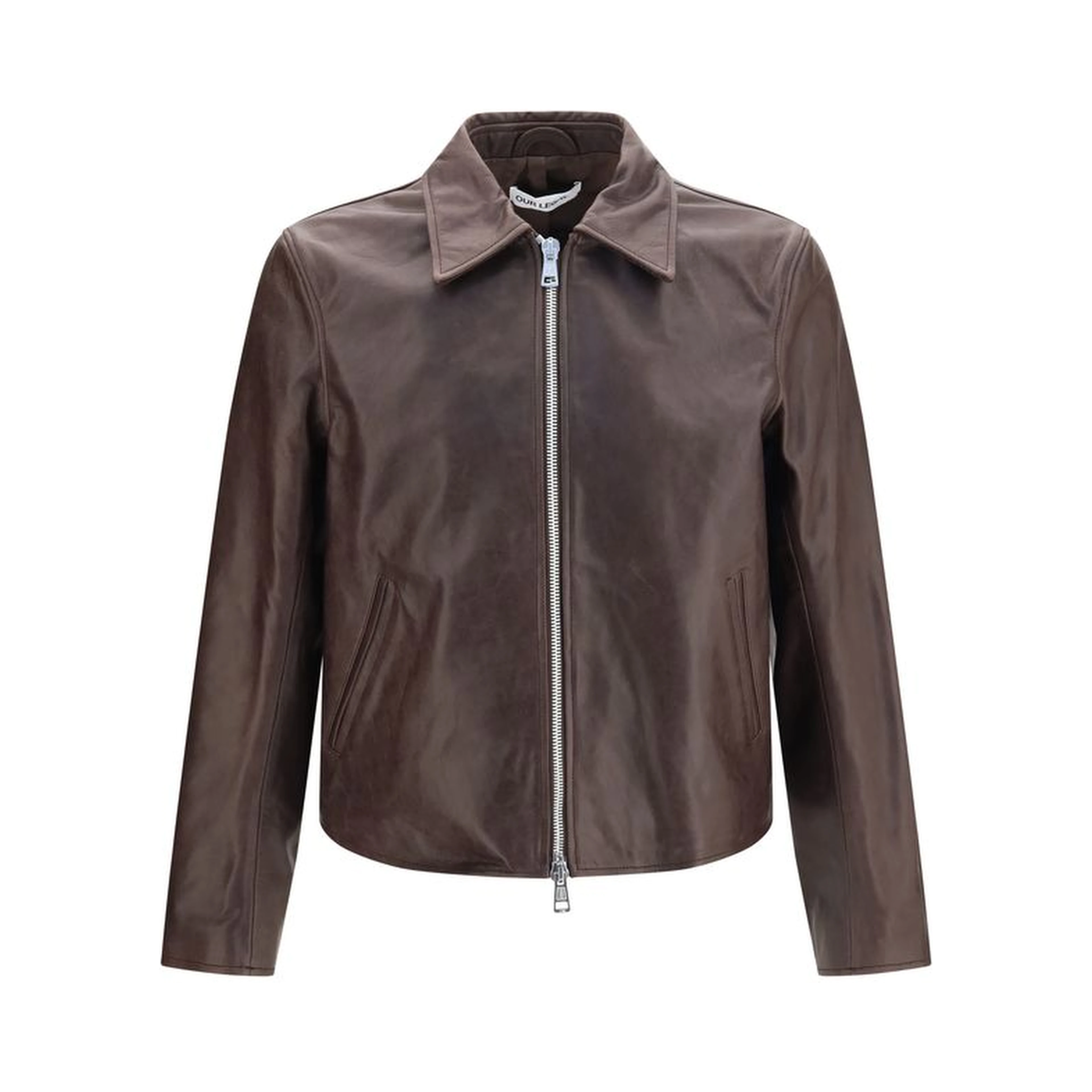 Brown Calf Leather Bos Taurus Leather Jacket