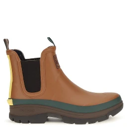 Brown Rubber Chelsea Boots
