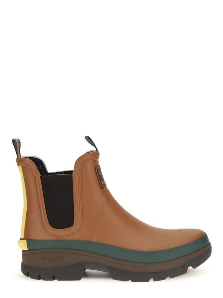 Brown Rubber Chelsea Boots