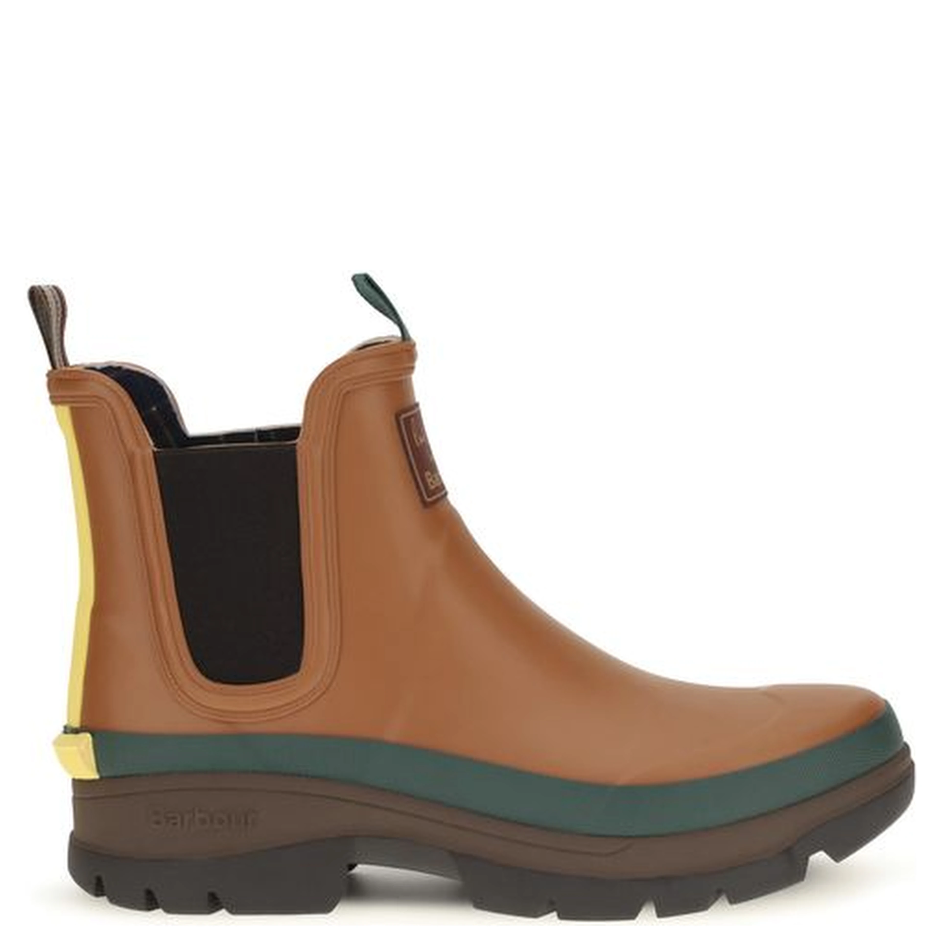 Brown Rubber Chelsea Boots