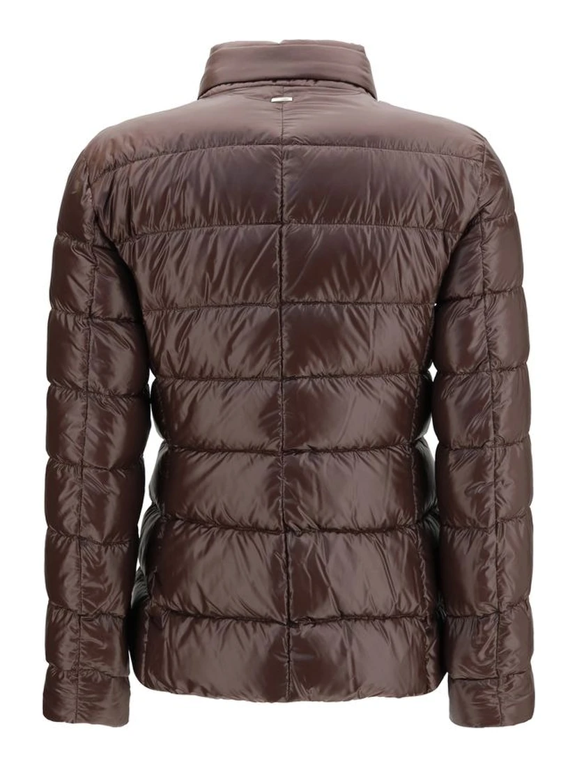Brown Goose Down Full-Length Jacket