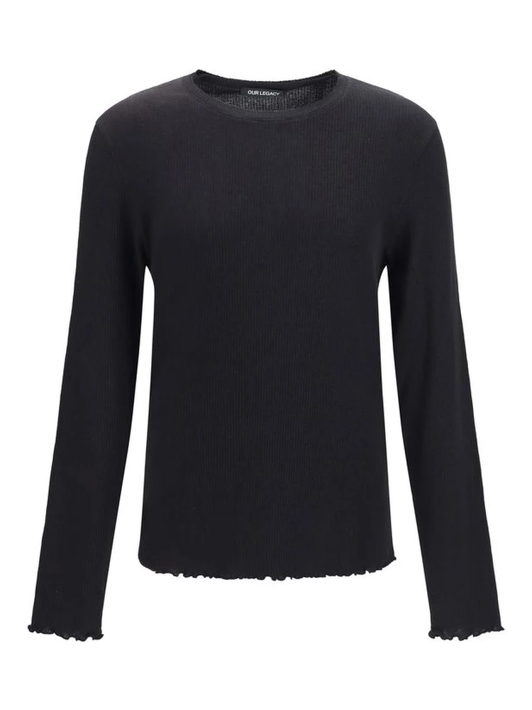 Black Cotton Sweatshirt