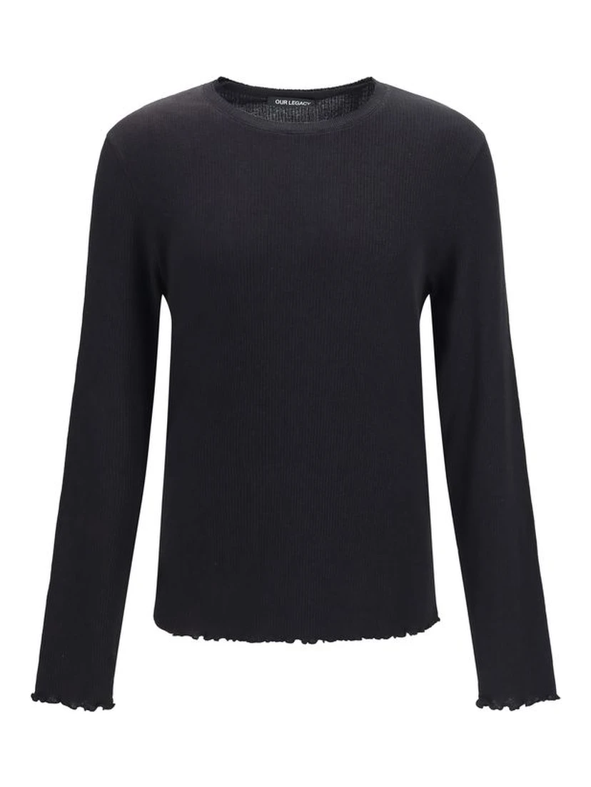 Black Cotton Sweatshirt