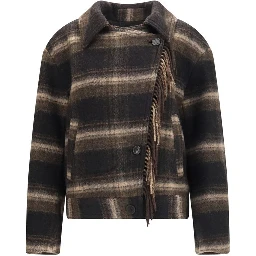 Black Wool Oves Aries Coat