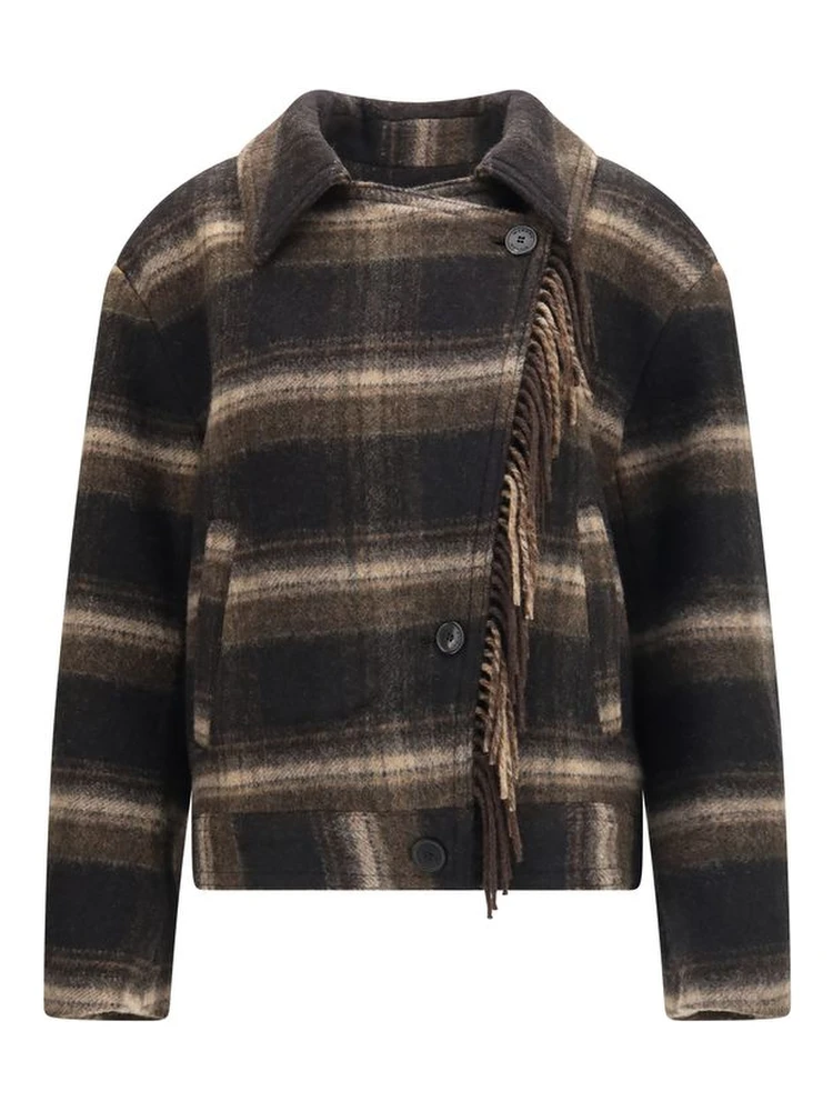 Black Wool Oves Aries Coat