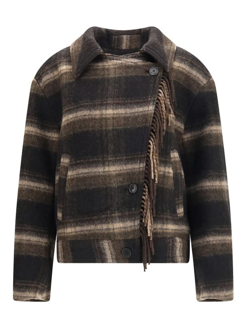 Black Wool Oves Aries Coat