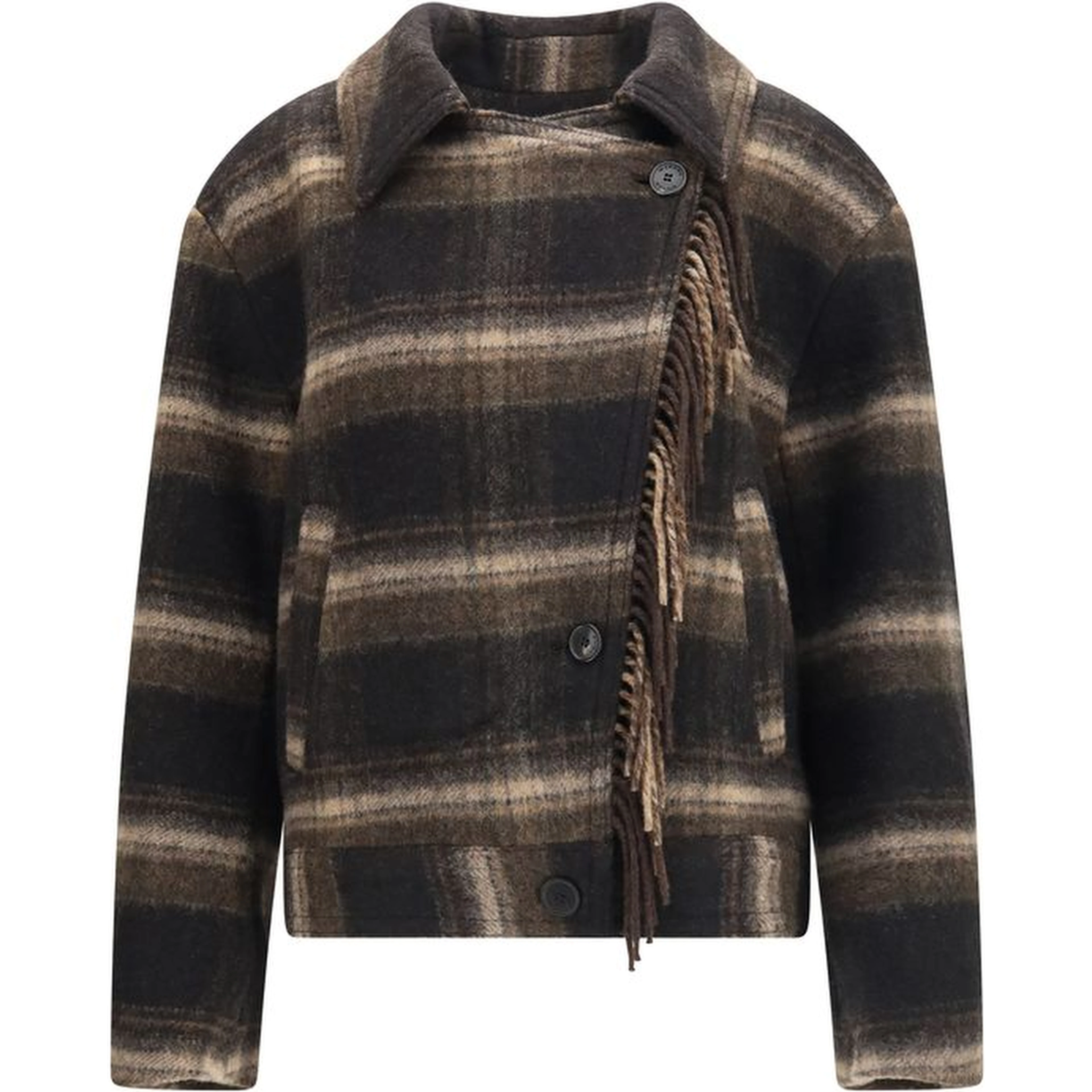 Black Wool Oves Aries Coat