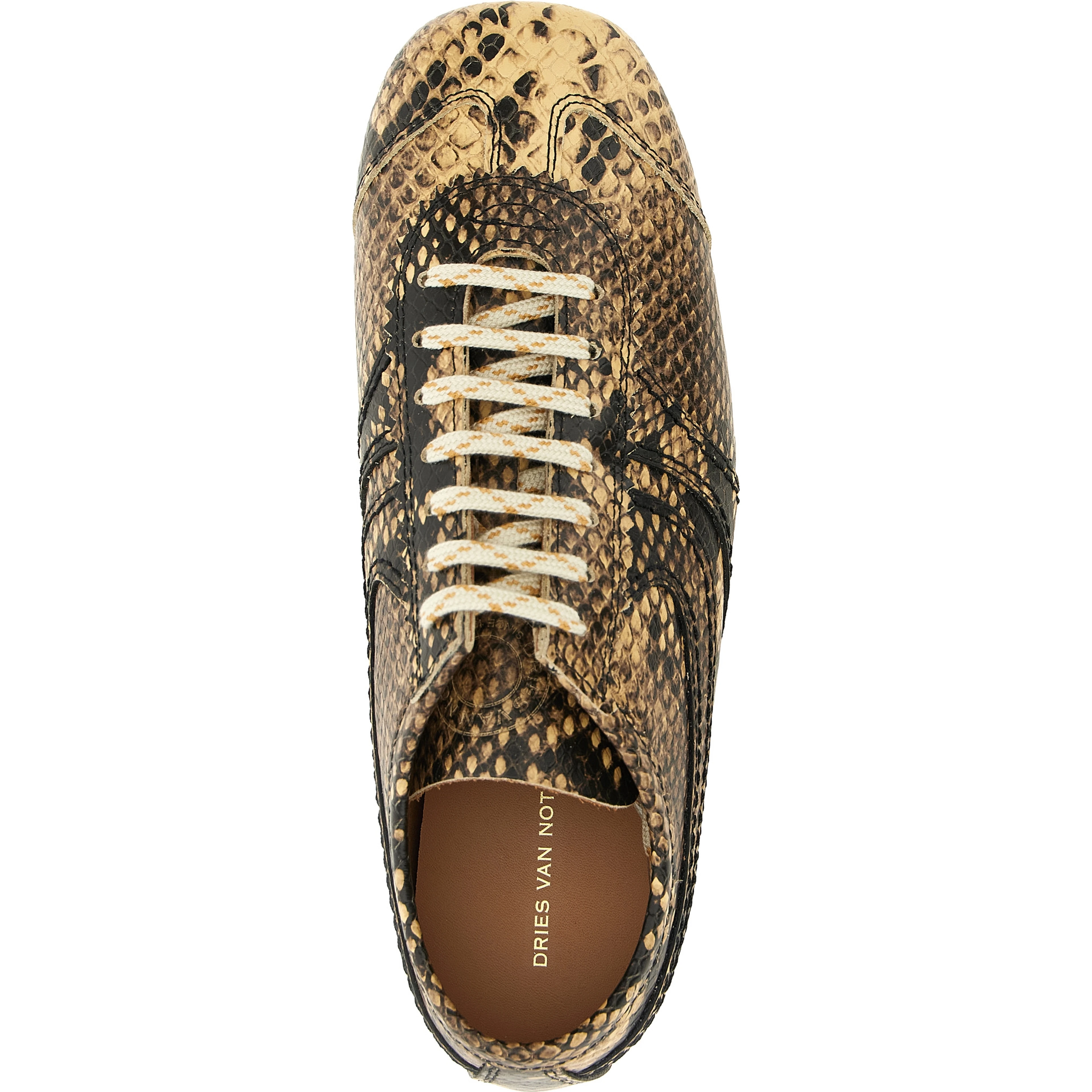 Beige Calfskin Low Top Sneakers