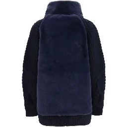 Blue Wool Oves Aries Full-Length Jacket