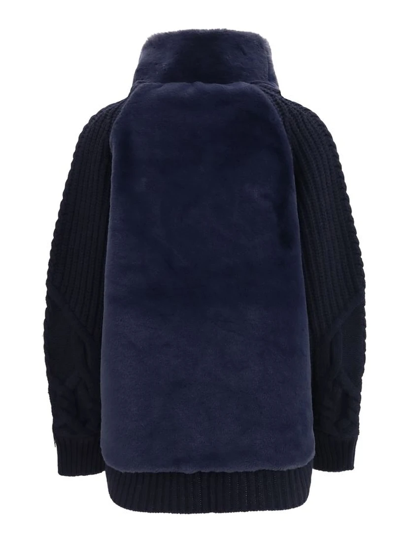 Blue Wool Oves Aries Full-Length Jacket