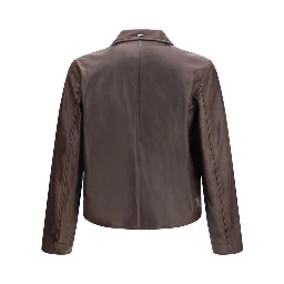Brown Calf Leather Bos Taurus Leather Jacket