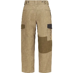 Bicolor Cotton Cargo Pants