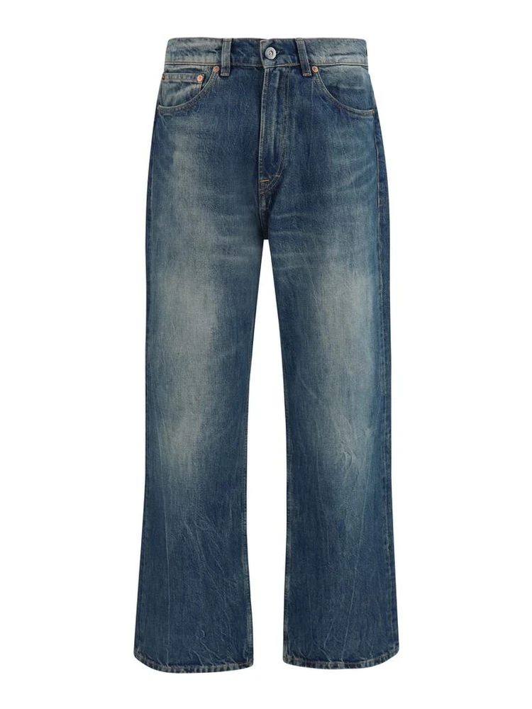 Blue Cotton Relaxed Fit Jeans