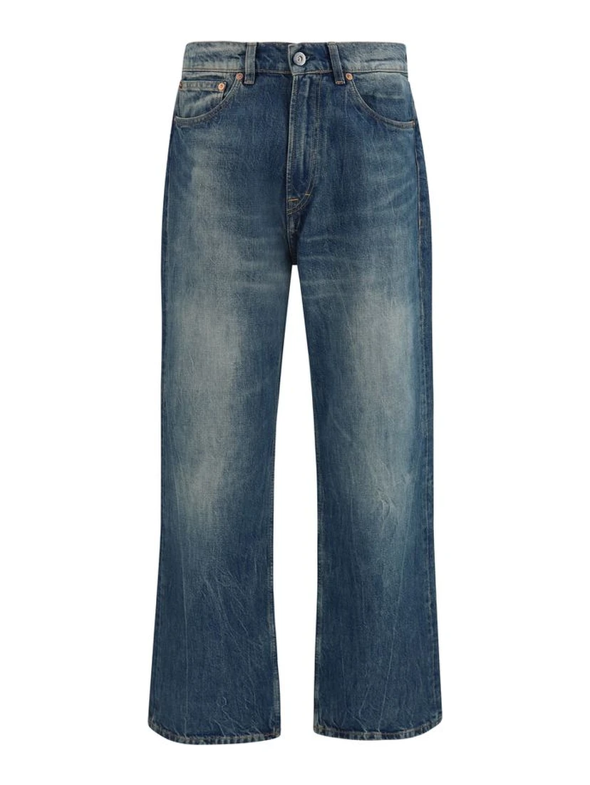 Blue Cotton Relaxed Fit Jeans