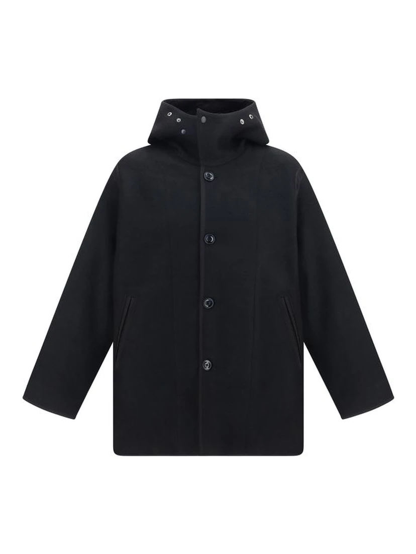 Black Wool Oves Aries Full-Length Jacket