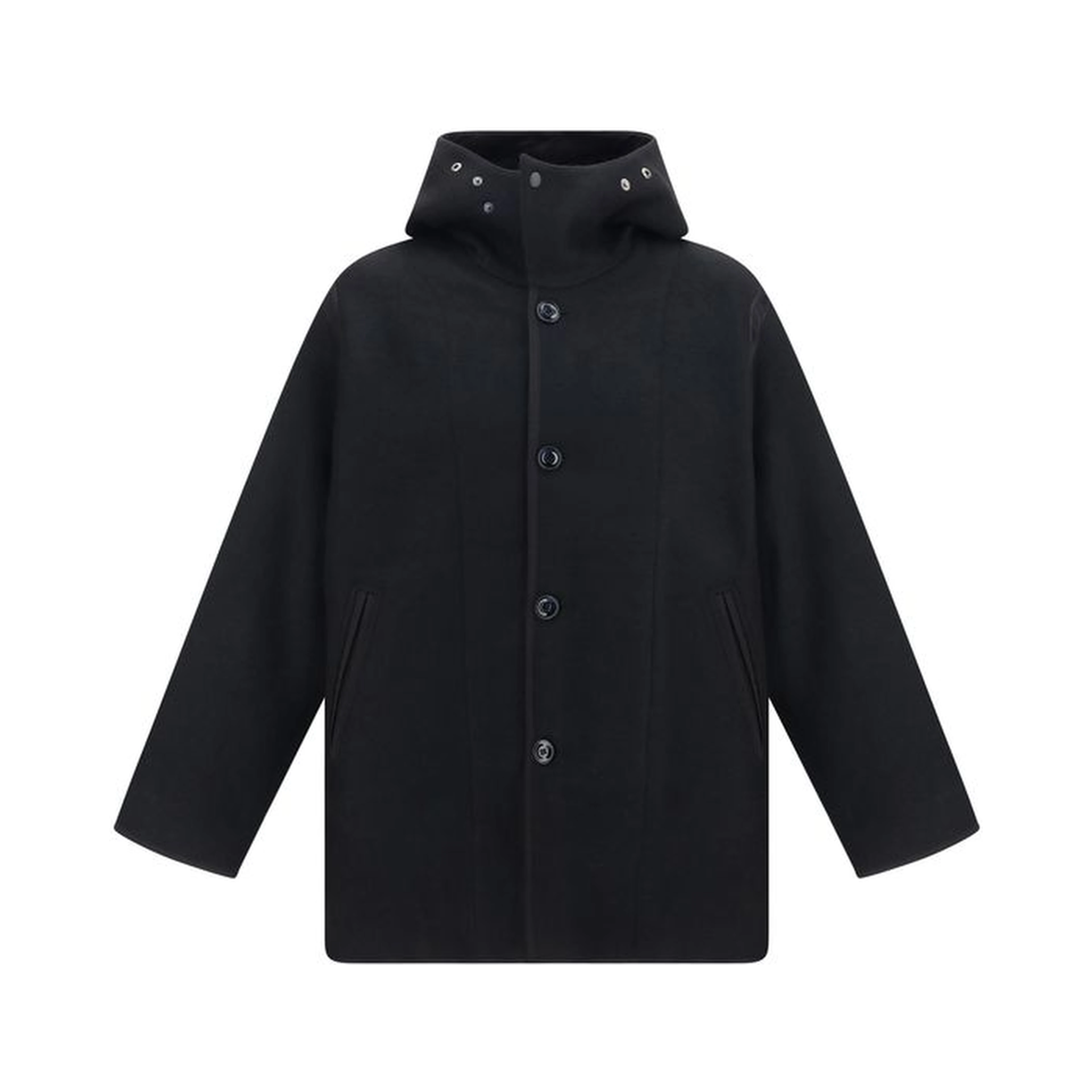 Black Wool Oves Aries Full-Length Jacket