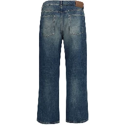 Blue Cotton Relaxed Fit Jeans
