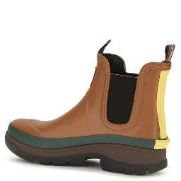 Brown Rubber Chelsea Boots