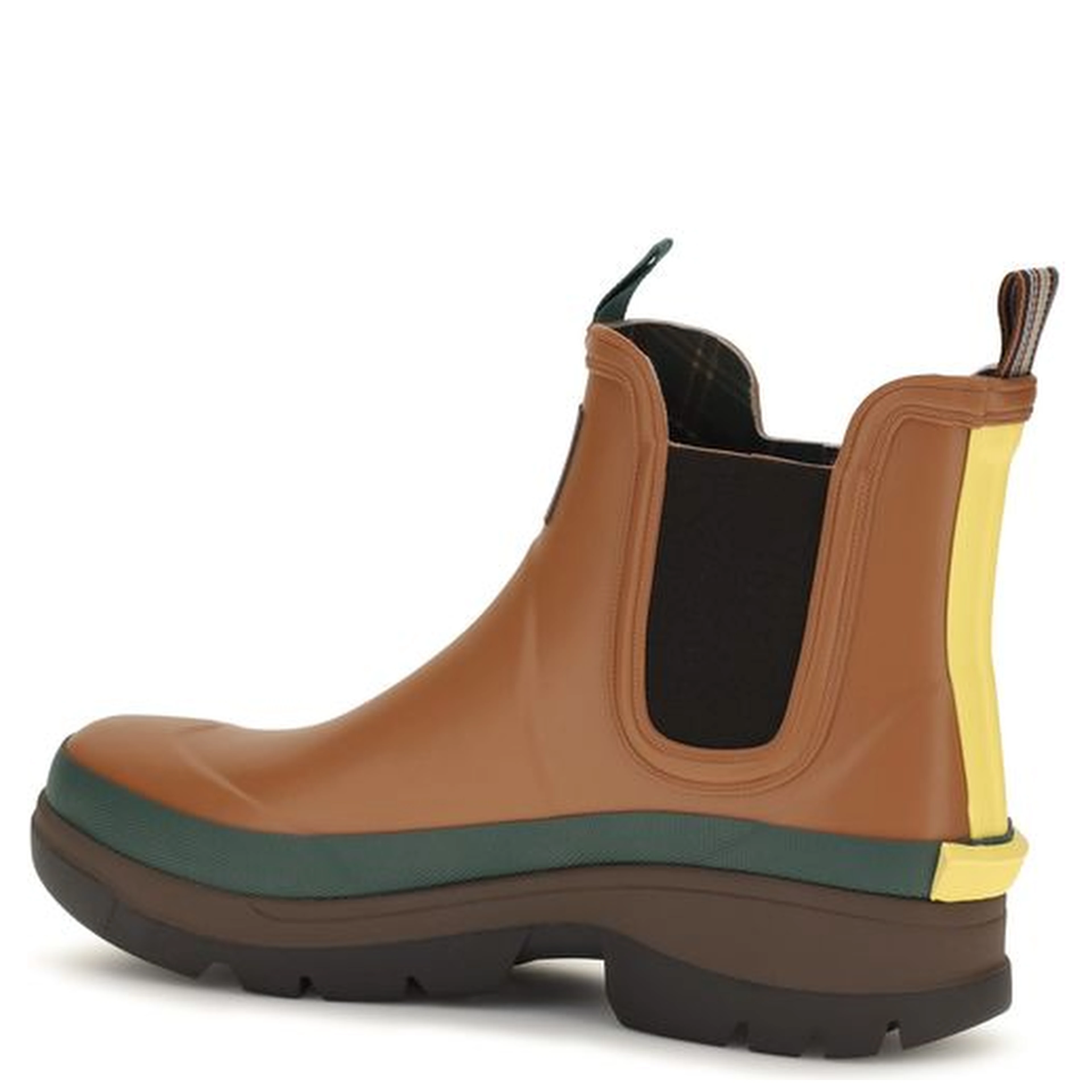 Brown Rubber Chelsea Boots