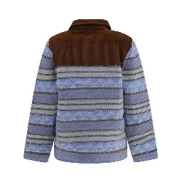 Blue Wool Oves Aries Full-Length Jacket