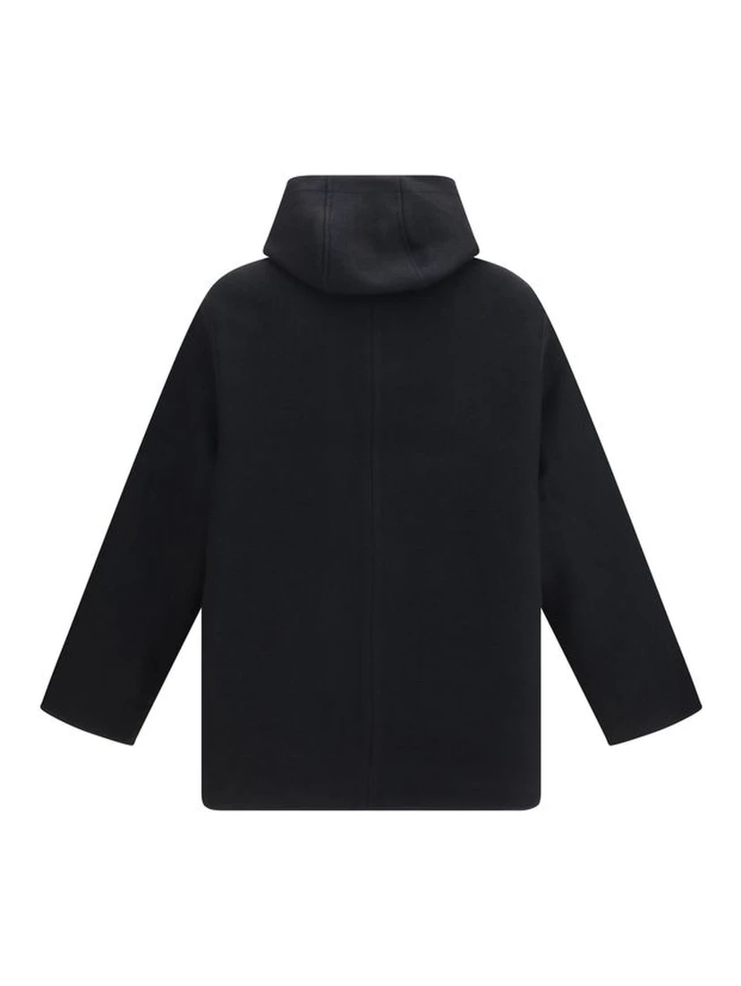 Black Wool Oves Aries Full-Length Jacket