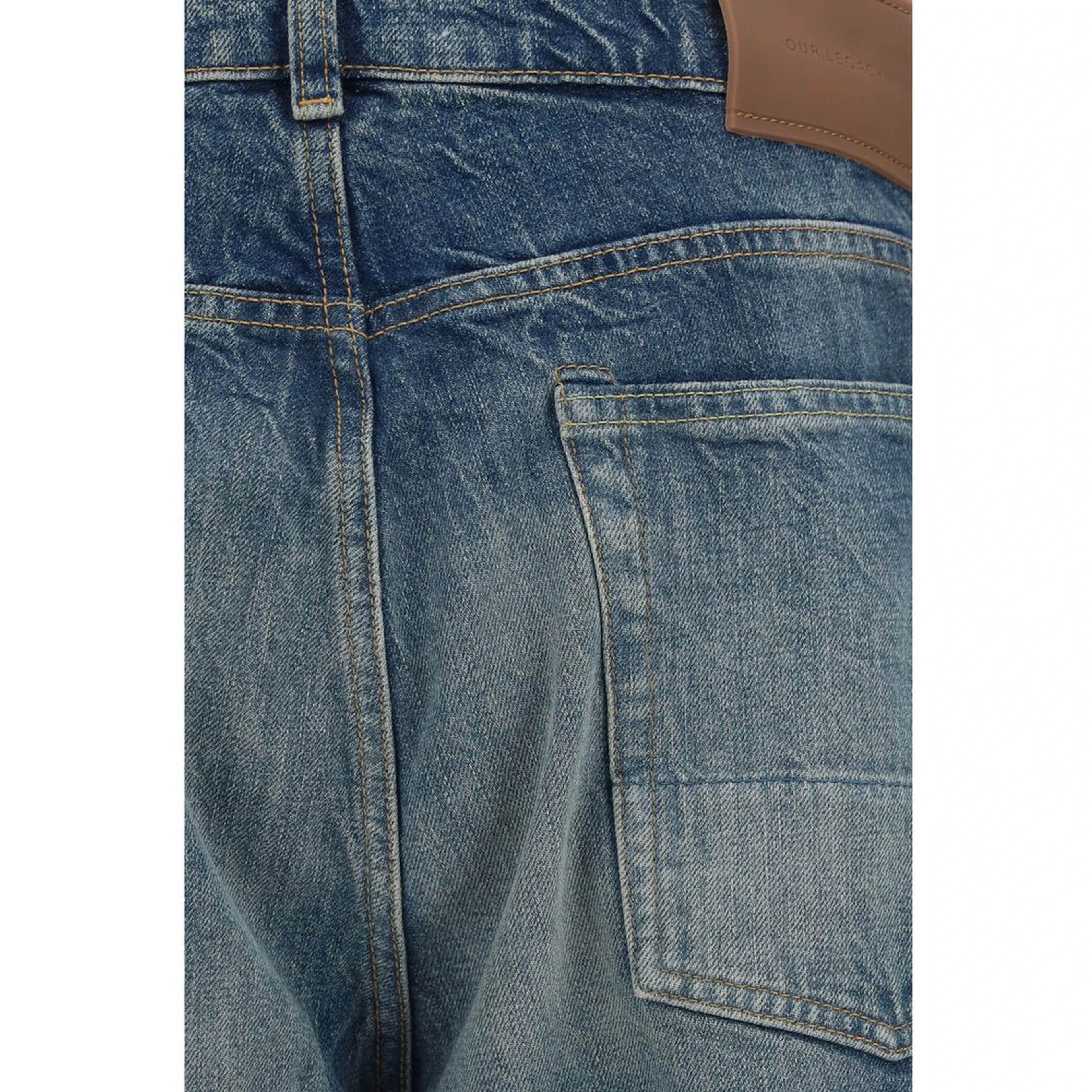 Blue Cotton Relaxed Fit Jeans