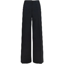 Black Cotton Casual Pants