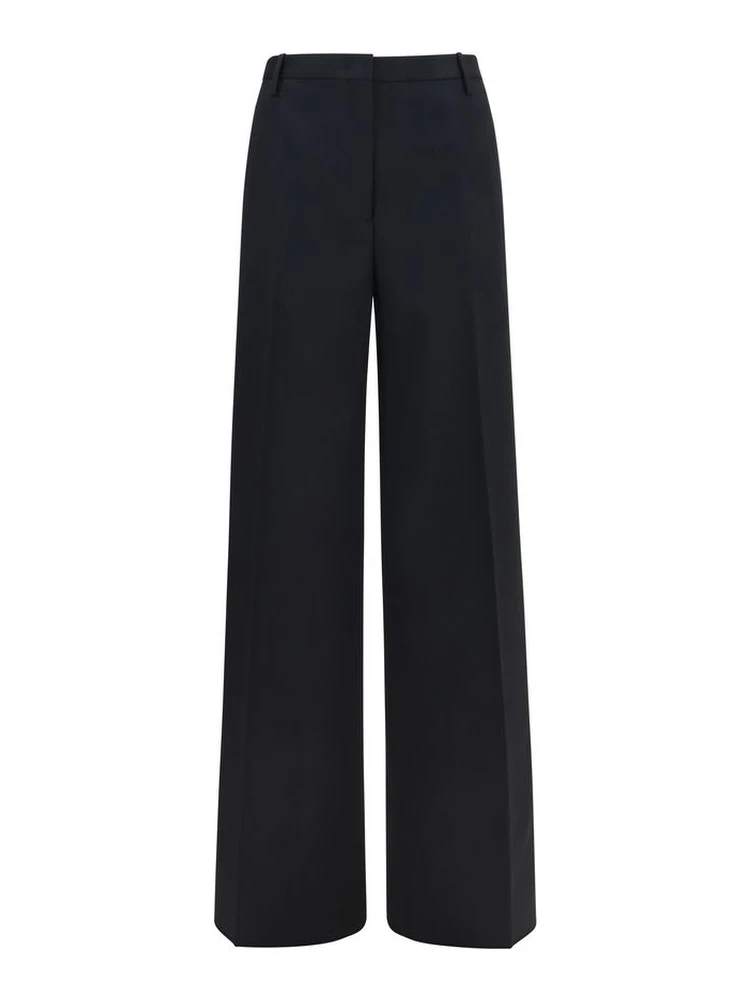 Black Cotton Casual Pants