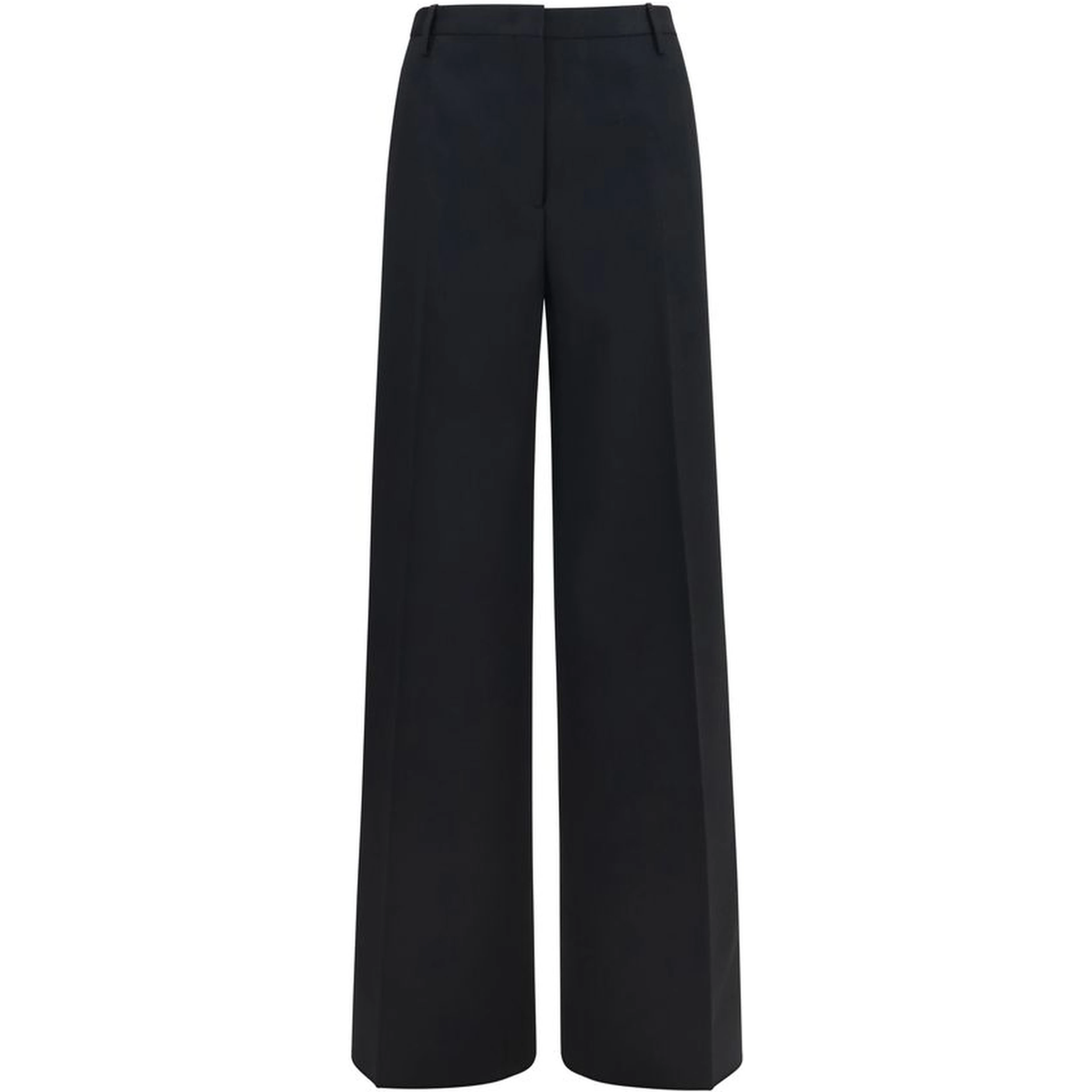 Black Cotton Casual Pants