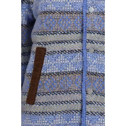 Blue Wool Oves Aries Full-Length Jacket