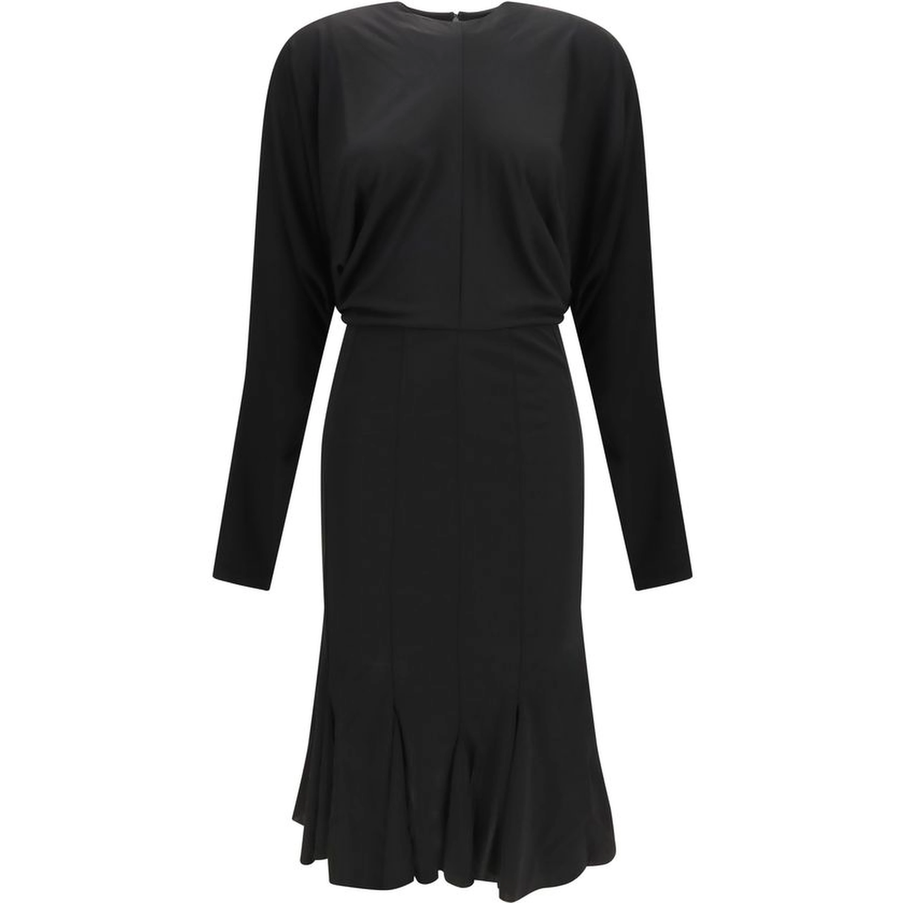 Black Acetate Casual Dress