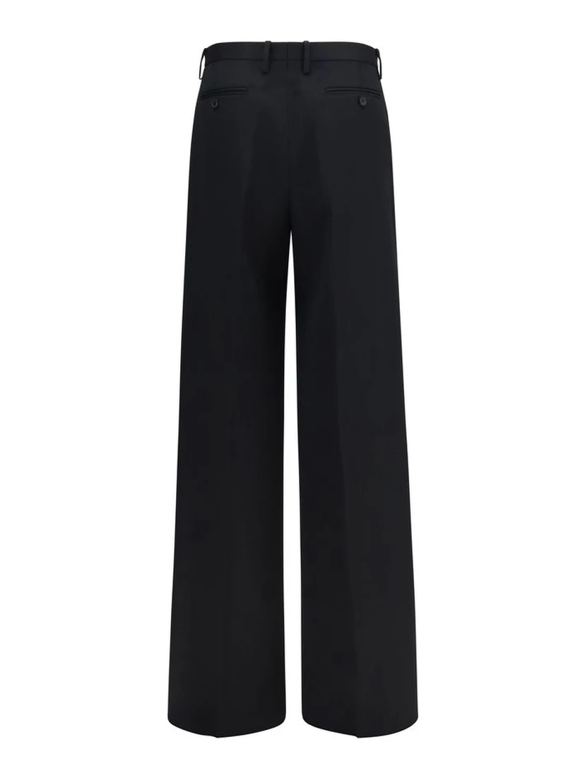 Black Cotton Casual Pants