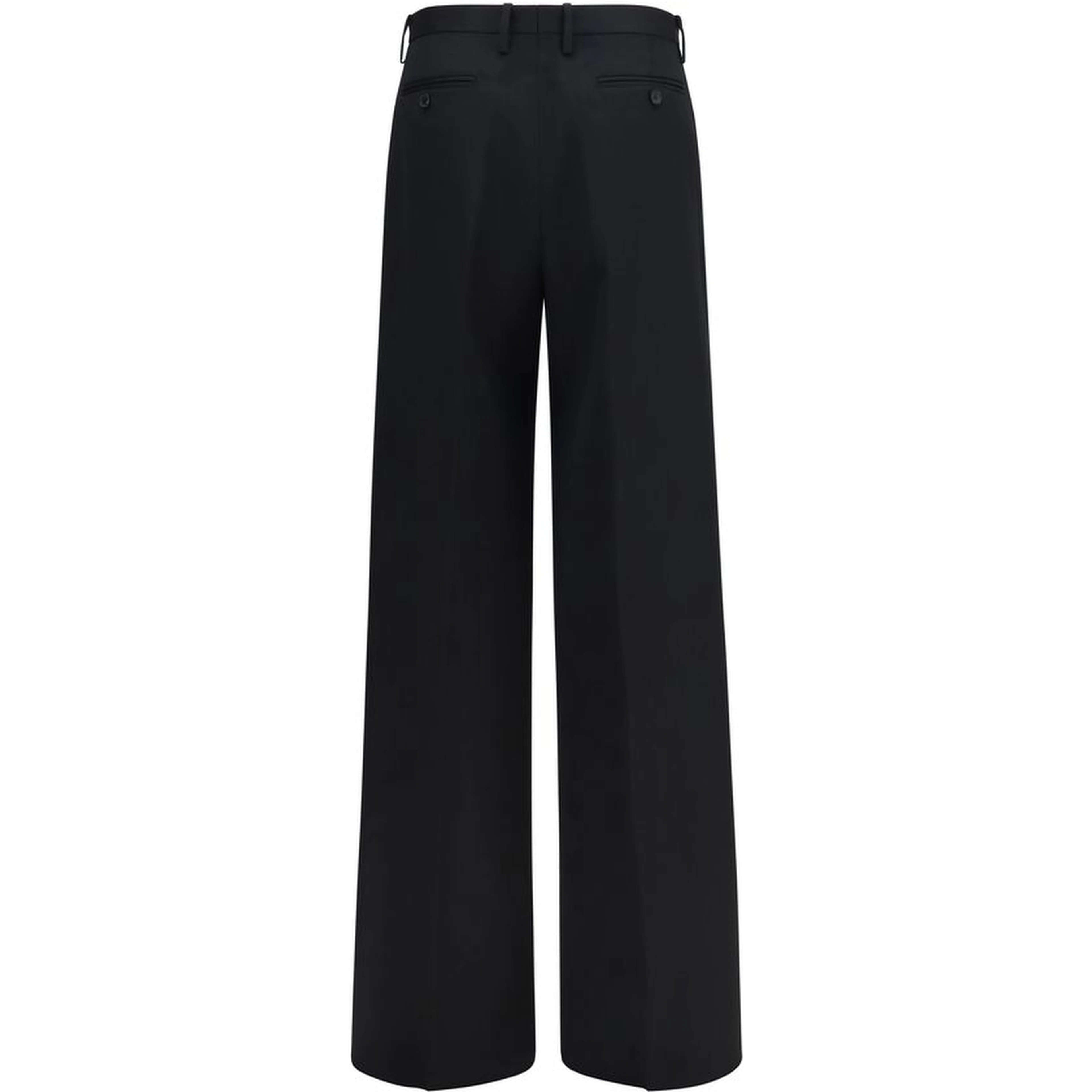 Black Cotton Casual Pants