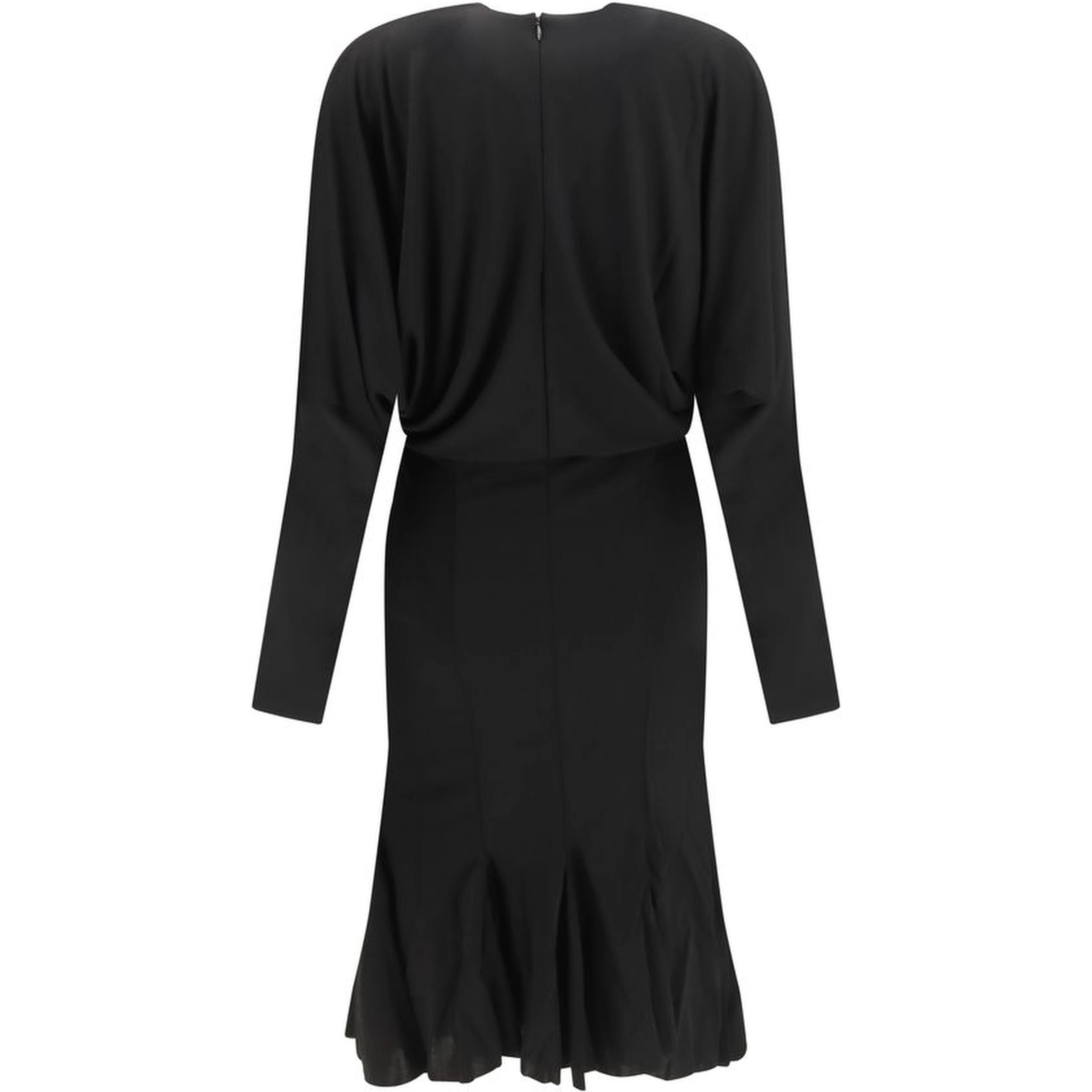Black Acetate Casual Dress