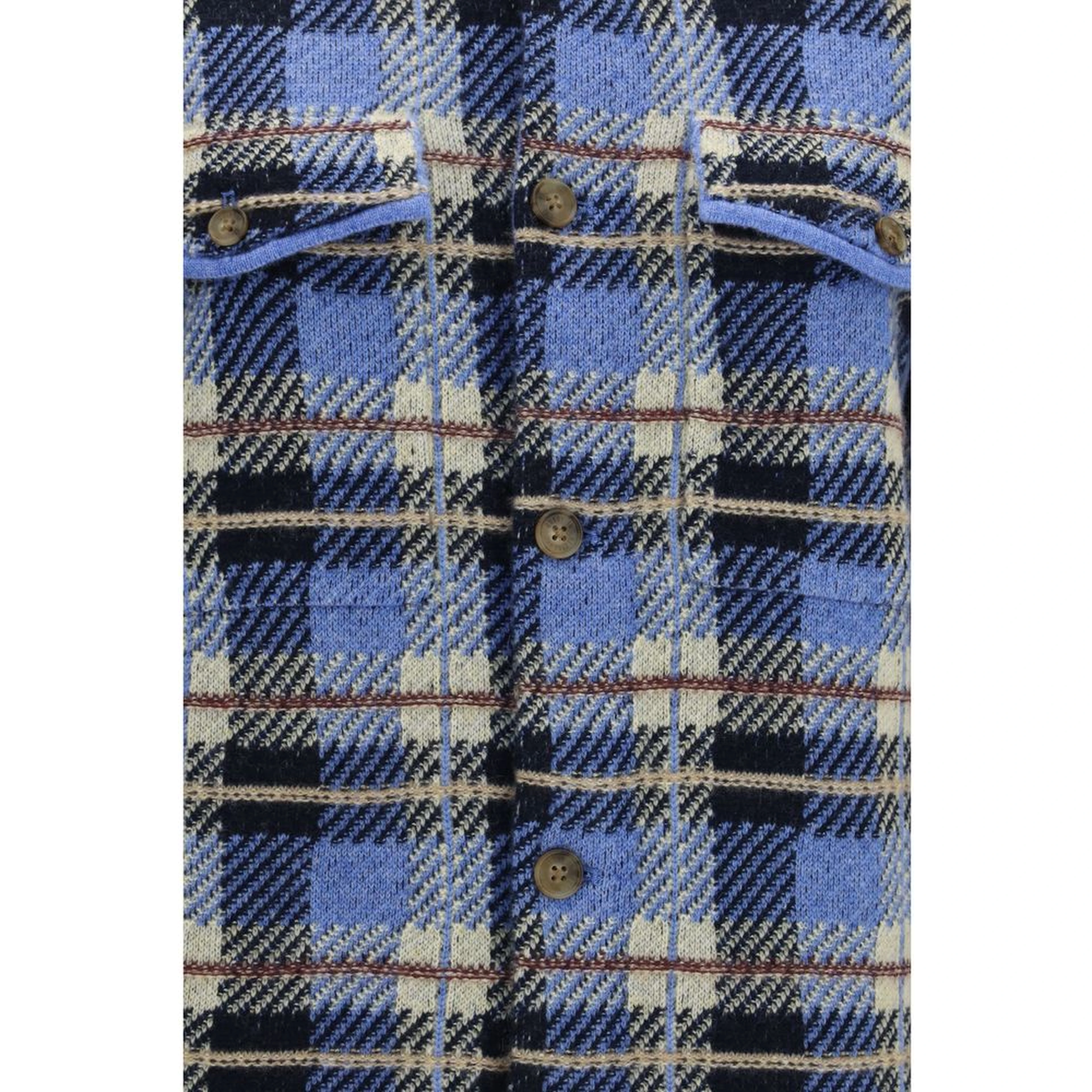 Blue Cashmere Pattern Shirt