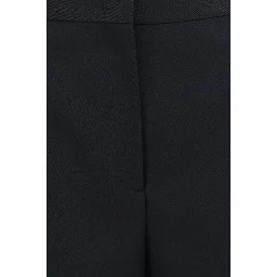 Black Cotton Casual Pants