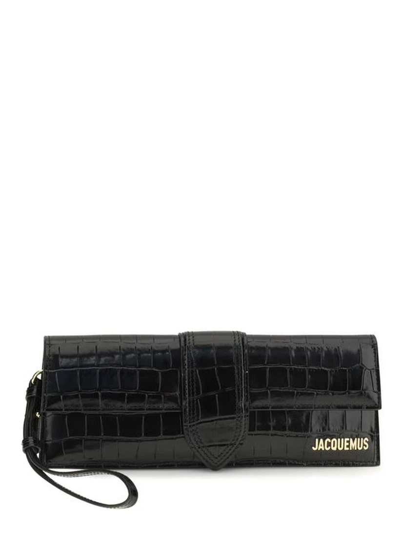 Black Calf Leather Bos Taurus Clutch Bag